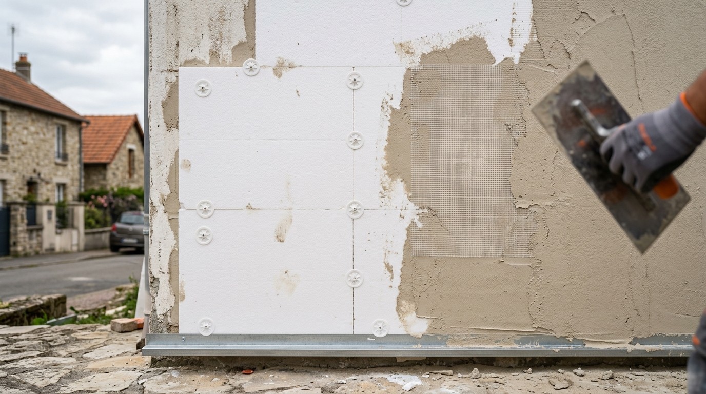 Comment se déroule la pose d'une ITE, étape par étape