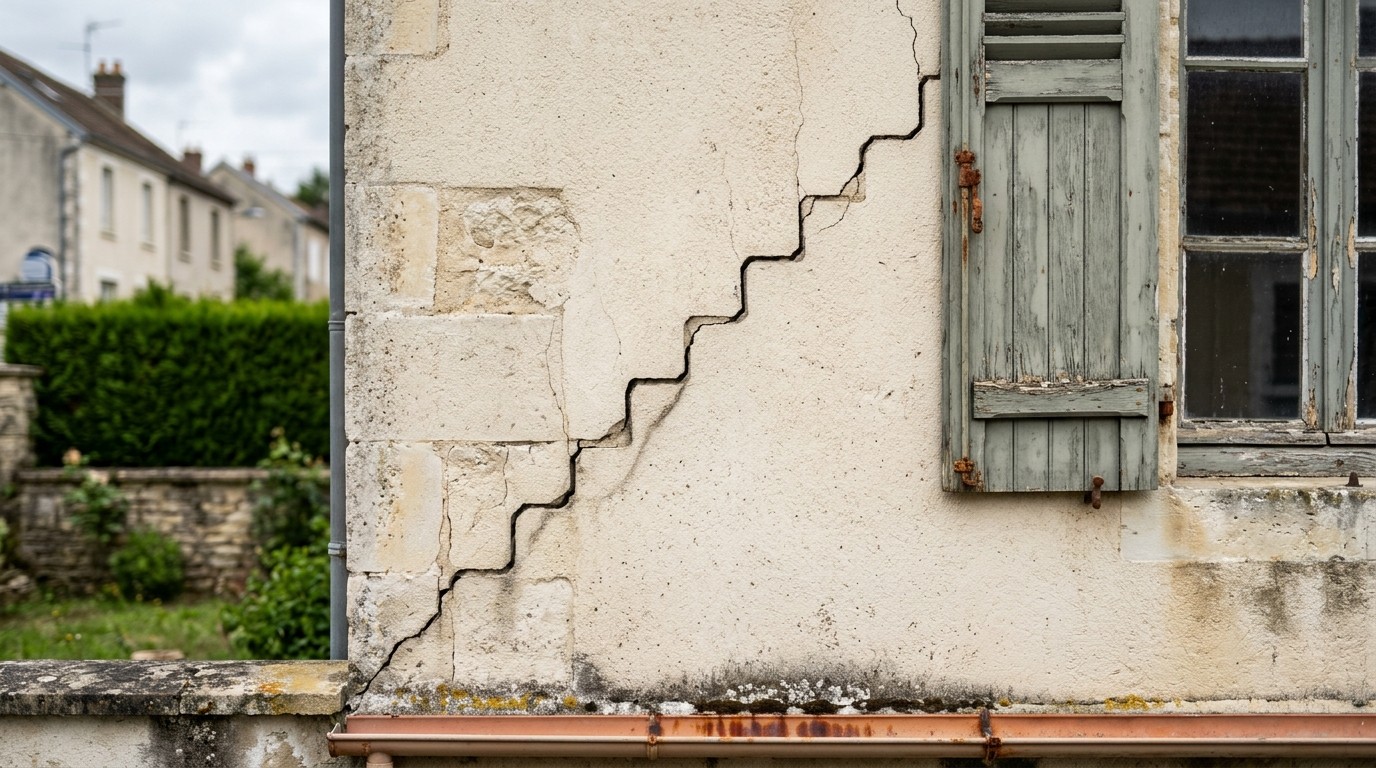 Une fissure en escalier sur la façade est-elle grave ?